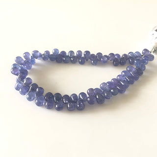 6mm To 7mm Natural Tanzanite Smooth Teardrop Briolette Beads, Tanzanite Drop Beads, Tanzanite Jewelry, Tanzanite Stone, GDS1705