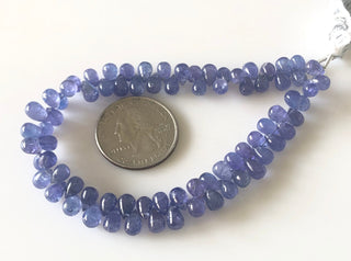 6mm To 7mm Natural Tanzanite Smooth Teardrop Briolette Beads, Tanzanite Drop Beads, Tanzanite Jewelry, Tanzanite Stone, GDS1705