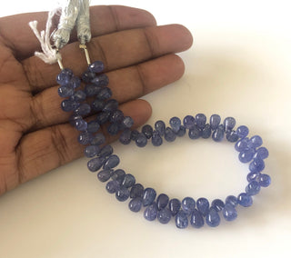 6mm To 7mm Natural Tanzanite Smooth Teardrop Briolette Beads, Tanzanite Drop Beads, Tanzanite Jewelry, Tanzanite Stone, GDS1705