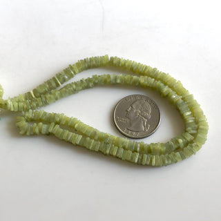 4.5mm Vesuvianite Heishi Beads, Natural Vesuvianite Square Heishi Beads Spacer Beads Sold As 16 Inch, GDS1761
