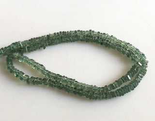 16 Inches 3.5mm To 4mm Green Apatite Heishi Beads, Natural Green Apatite Square Heishi Spacer Beads, Sold As 1 Strand/5 Strand, GDS1762