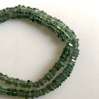 16 Inches 3.5mm To 4mm Green Apatite Heishi Beads, Natural Green Apatite Square Heishi Spacer Beads, Sold As 1 Strand/5 Strand, GDS1762