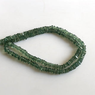 16 Inches 3.5mm To 4mm Green Apatite Heishi Beads, Natural Green Apatite Square Heishi Spacer Beads, Sold As 1 Strand/5 Strand, GDS1762