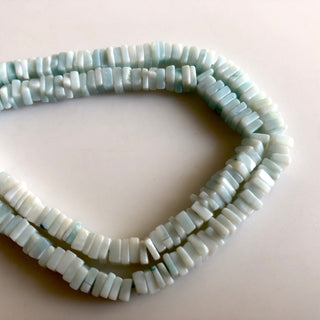 5mm Blue Opal Heishi Beads, Natural Blue Opal Shaded Square Heishi Beads Spacer Beads Sold As 16 Inch, GDS1764
