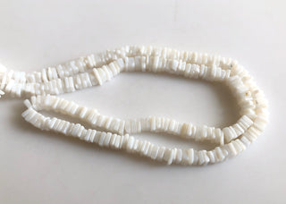 5mm White Opal Heishi Beads, Natural White Opal Square Heishi Beads Spacer Beads Sold As 16 Inch, GDS1765