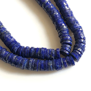 Natural Lapis Lazuli Round Faceted Tyre Beads 8mm Lapis Lazuli Faceted Tyres Lapis Lazuli Bracelet Necklace Sold As 16"/8" GDS1716