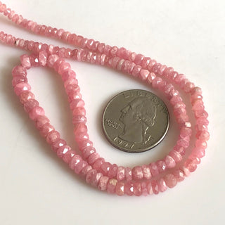 3mm To 6mm Rhodochrosite Faceted Rondelle Beads Natural Rhodochrosite Rondelle Beads Sold As 16 Inches & 8 Inches GDS1722