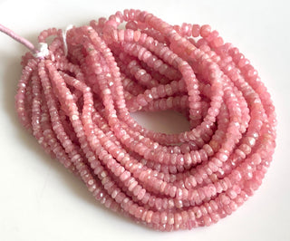 3mm To 6mm Rhodochrosite Faceted Rondelle Beads Natural Rhodochrosite Rondelle Beads Sold As 16 Inches & 8 Inches GDS1722