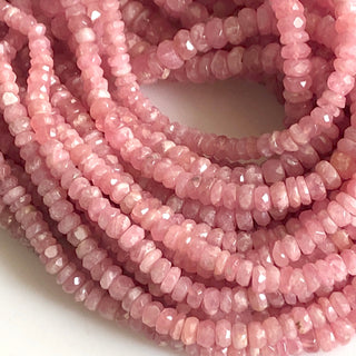 3mm To 6mm Rhodochrosite Faceted Rondelle Beads Natural Rhodochrosite Rondelle Beads Sold As 16 Inches & 8 Inches GDS1722