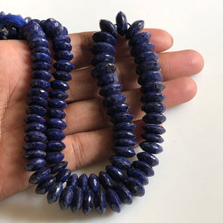 Blue Corundum Sapphire Beads, Natural Corundum Blue Sapphire Faceted Coin Beads Treated Blue Corundum Beads 16 Inch/8 Inch  Strand, GDS1728