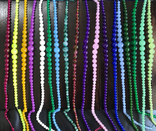 6mm To 13mm Purple Amethyst Jade Round Beads Purple Jade Smooth Round Beads 18 Inch Strand Jade Necklace, Jade Jewelry GDS1787