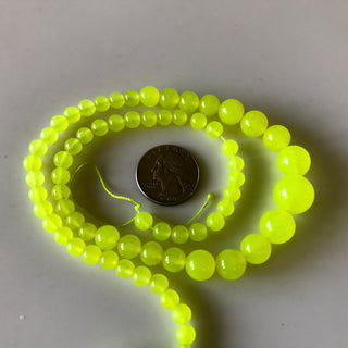 6mm To 13mm Lime Green Jade Round Beads, Green Jade Smooth Round Beads 18 Inch Strand Jade Necklace, Jade Jewelry GDS1782