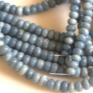 5mm To 7mm Blue Opal Rondelle Beads, Natural Blue Opal Smooth Rondelle Beads, 16 Inch Strand, GDS1341