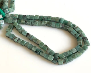 Natural Emerald Smooth Box Beads, 5mm Natural Emerald Loose Box Beads, 16 Inch Strand, GDS1749