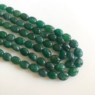 Multi Strand Dyed Beryl Color Emerald Necklace, Natural Beryl Emerald Oval Beads, 3 Strand Emerald Necklace, 7mm To 10mm Beads, GDS1754