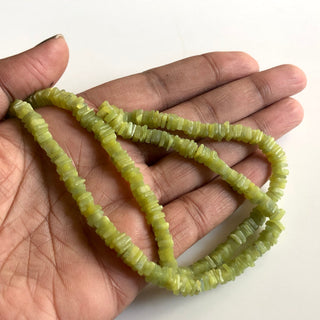 4.5mm Vesuvianite Heishi Beads, Natural Vesuvianite Square Heishi Beads Spacer Beads Sold As 16 Inch, GDS1761