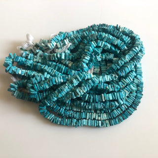 5.5mm Sleeping Beauty Turquoise/Howlite Heishi Beads, Natural Blue Arizona Turquoise Shaded Heishi Spacer Beads Sold As 16 Inch, GDS1766
