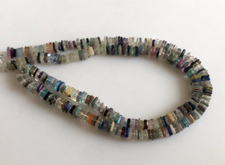 Natural Multi Gemstone Heishi Beads, 4mm/5.5mm Natural Multi Gemstone Heishi Spacer Beads Sold As 16 Inch, GDS1767