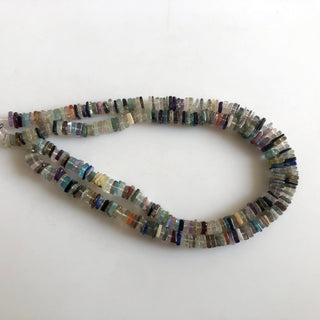 Natural Multi Gemstone Heishi Beads, 4mm/5.5mm Natural Multi Gemstone Heishi Spacer Beads Sold As 16 Inch, GDS1767