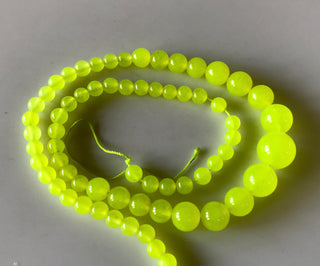 6mm To 13mm Lime Green Jade Round Beads, Green Jade Smooth Round Beads 18 Inch Strand Jade Necklace, Jade Jewelry GDS1782