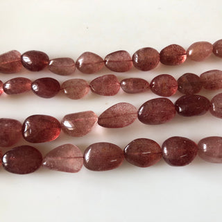 13mm to 18mm Natural Pink Strawberry Quartz Smooth Tumble Beads, Pink Strawberry Quartz Jewelry, Sold As 16 Inch/8 Inch Strand, GDS1829
