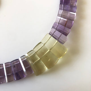 Natural Ametrine Layout Necklace Gemstone Bib Necklace Cleopatra Necklace Collar Necklace For Women, 12"/10mm To 19mm 65 Pieces, GDS1901