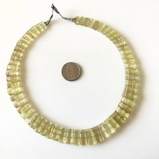 Natural Lemon Quartz Layout Necklace Gemstone Bib Necklace Cleopatra Necklace Collar Necklace For Women, 13"/10mm To 17mm 60 Pieces, GDS1905