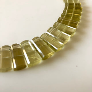 Natural Lemon Quartz Layout Necklace Gemstone Bib Necklace Cleopatra Necklace Collar Necklace For Women, 13"/10mm To 17mm 60 Pieces, GDS1905