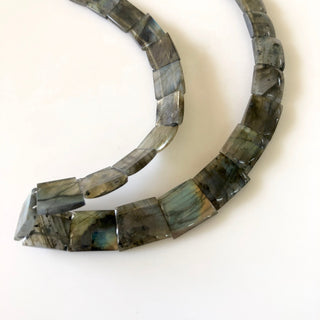 Natural Labradorite Layout Necklace, Bib Necklace, Cleopatra Necklace, Graduated Collar Necklace, 13" 11x12mm To 15x19mm 30 Pieces, GDS1909