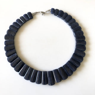 Natural Sodalite Layout Necklace Gemstone Bib Necklace Cleopatra Necklace Collar Necklace For Women, 12" 13mm To 26mm 39 Pieces, GDS1911