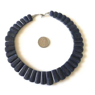 Natural Sodalite Layout Necklace Gemstone Bib Necklace Cleopatra Necklace Collar Necklace For Women, 12" 13mm To 26mm 39 Pieces, GDS1911