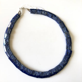 Natural Raw Lapis Lazuli Layout Necklace, Bib Necklace, Cleopatra Necklace, Graduated Collar Necklace For Women, 12x14mm To 13x16mm, GDS1914