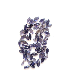 20 Pieces 6x3mm/8x4mm Each Marquise Shaped Faceted Natural Blue Iolite Gemstones Loose, Blue Iolite Loose Gemstones For Jewelry, GDS1920/6