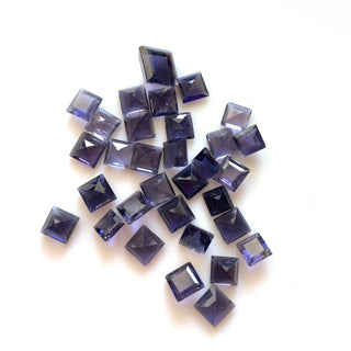 20 Pieces 5mm to 8mm Each Princess Cut Faceted Natural Blue Iolite Gemstones Loose, Blue Color Iolite Loose Gemstones For Jewelry, GDS1920/7