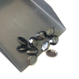 6 Pieces 10x8mm Oval Shaped Faceted Black Tourmaline Loose Gemstones, Natural Black Tourmaline Gemstones For Jewelry, GDS1924/4