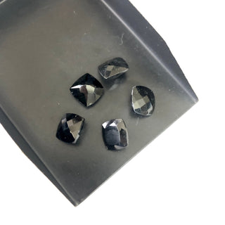 6 Pieces Huge 10mm Each Cushion Shaped Faceted Black Tourmaline Loose Gemstones, Natural Black Tourmaline Gemstones For Jewelry, GDS1924/11