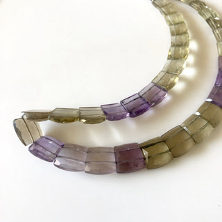 Natural Ametrine Layout Necklace Gemstone Bib Necklace Cleopatra Necklace Collar Necklace For Women, 12"/9mm To 14mm 34 Pieces, GDS1904