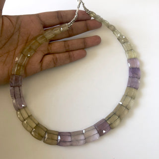 Natural Ametrine Layout Necklace Gemstone Bib Necklace Cleopatra Necklace Collar Necklace For Women, 12"/9mm To 14mm 34 Pieces, GDS1904