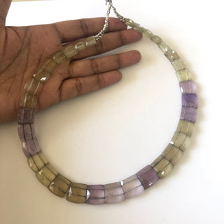 Natural Ametrine Layout Necklace Gemstone Bib Necklace Cleopatra Necklace Collar Necklace For Women, 12"/9mm To 14mm 34 Pieces, GDS1904