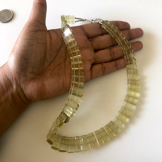 Natural Lemon Quartz Layout Necklace Gemstone Bib Necklace Cleopatra Necklace Collar Necklace For Women, 13"/10mm To 17mm 60 Pieces, GDS1905