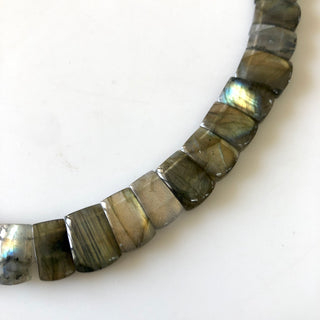 Natural Labradorite Layout Necklace, Bib Necklace, Cleopatra Necklace, Graduated Collar Necklace, 12" 11x9mm To 15x10mm 43 Pieces, GDS1910