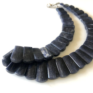 Natural Sodalite Layout Necklace Gemstone Bib Necklace Cleopatra Necklace Collar Necklace For Women, 12" 13mm To 26mm 39 Pieces, GDS1911