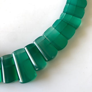 Natural Green Onyx Layout Necklace, Bib Necklace, Cleopatra Necklace, Graduated Collar Necklace For Women, 13" 12x9mm To 24x13mm, GDS1912