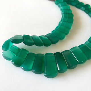 Natural Green Onyx Layout Necklace, Bib Necklace, Cleopatra Necklace, Graduated Collar Necklace For Women, 13" 12x9mm To 24x13mm, GDS1912