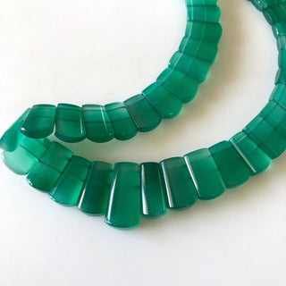 Natural Green Onyx Layout Necklace, Bib Necklace, Cleopatra Necklace, Graduated Collar Necklace For Women, 13" 12x9mm To 24x13mm, GDS1912