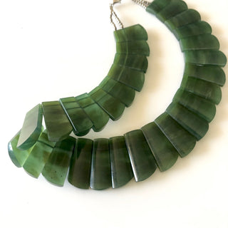 Natural Green Serpentine Layout Necklace Gemstone Bib Necklace Cleopatra Necklace Collar Necklace For Women, 13"/24mm To 31mm, GDS1915