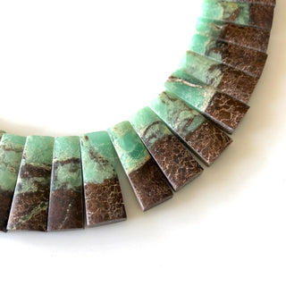 Natural Chrysoprase Layout Necklace Gemstone Bib Necklace Cleopatra Necklace Collar Necklace For Women, 13" 16mm To 29mm 42 Pieces, GDS1917