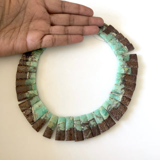 Natural Chrysoprase Layout Necklace Gemstone Bib Necklace Cleopatra Necklace Collar Necklace For Women, 13" 16mm To 29mm 42 Pieces, GDS1917