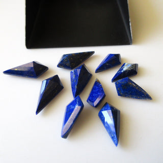 10 Pieces 16x8mm to 20x10mm Natural Lapis Lazuli Blue Color Fancy Kite Shaped Shield Shape Faceted Loose Gemstones, GDS1925/3