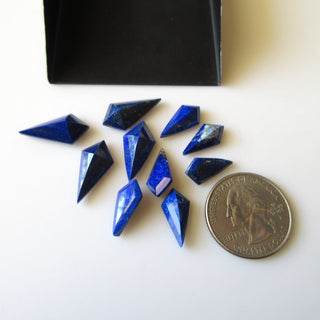 10 Pieces 16x8mm to 20x10mm Natural Lapis Lazuli Blue Color Fancy Kite Shaped Shield Shape Faceted Loose Gemstones, GDS1925/3